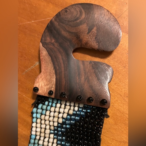 NWOT Hand Beaded Boho Belt from Bali One Size - Picture 5 of 9